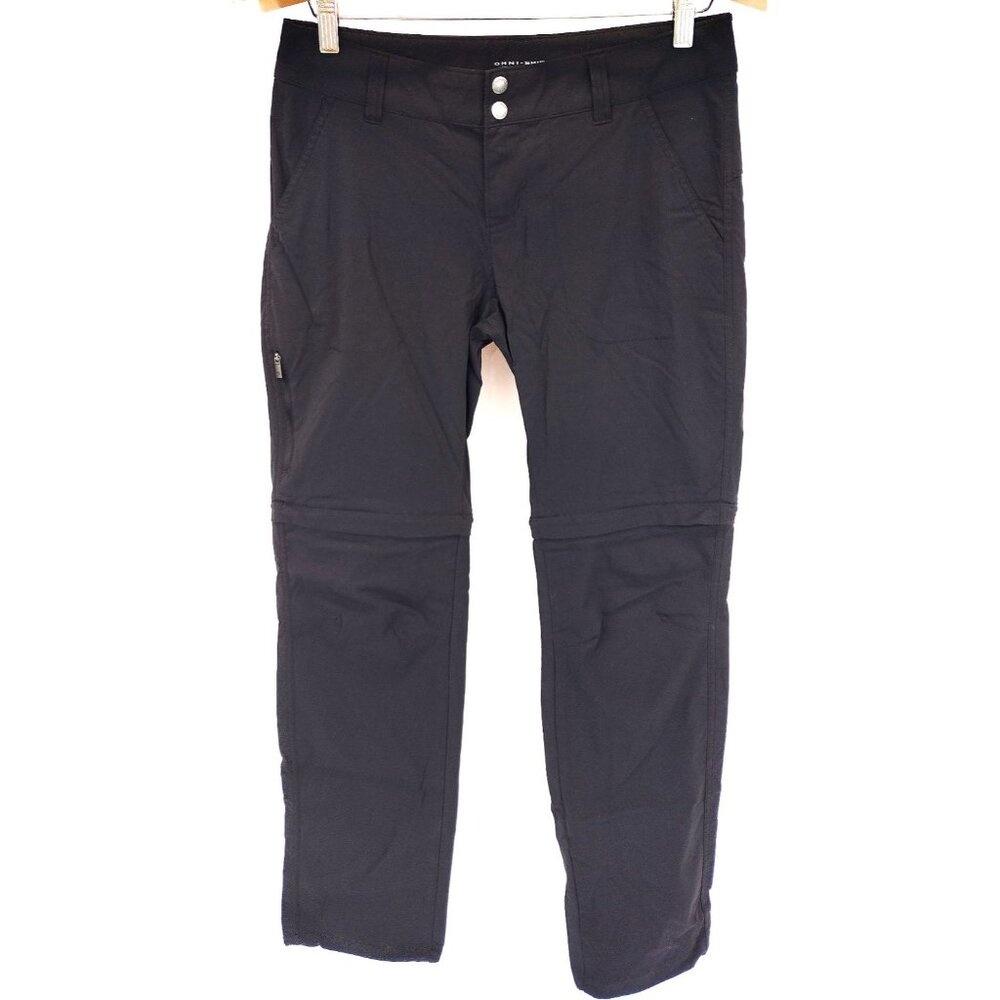 Women's Columbia Charcoal Black Size 8 Hiking Convertible Pants